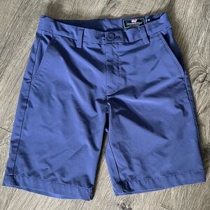 Vineyard Vines Performance Shorts Boys Size 10 medium Navy Blue youth preppy EUC